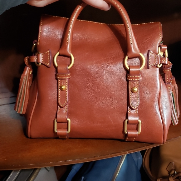 Dooney & Bourke Florentine Micro Satchel in Ginger - Picture 4 of 10